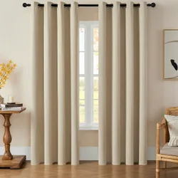 Pieza/2 piezas Cortinas con Ojales Opacas, Cortinas Opacas para Exteriores, Cortinas Opacas para el Hogar, Cortinas de Cocina, Cortinas de Decoración