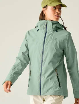 Women's Switch Up III Hooded Walking Waterproof Jacket in Pale Green Size: 18 - Pale Green - Size: 18 - Dare 2b - FashionsVida