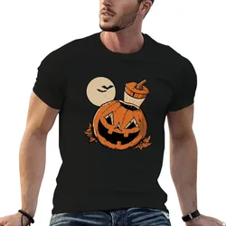 Vintage Mind Blown Pumpkin T-Shirt Large Size Short Sleeve T-Shirt