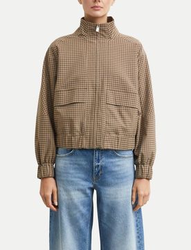 Blouson mit Karo-Muster Braun 36