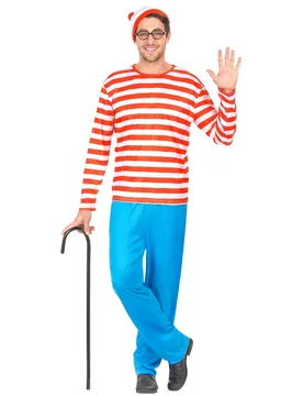 Weltenbummler Kostüm rot-weiss-blau mit Brille - KARNEVAL-MEGASTORE - FashionsVida