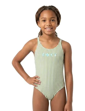 Maillot De Bain Bico Active Rg Oil Green Vert Moda Stripe 16 Années Fille