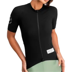 Gm2 glaris maillot manga corta mujer Negro (M)
