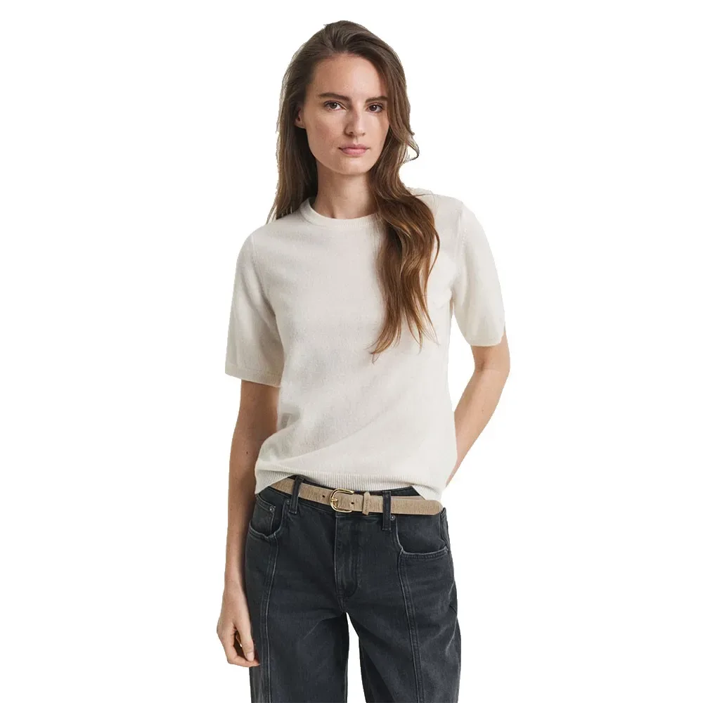 Maglietta A Maniche Corte 805351 Cream M - Gant - FashionsVida