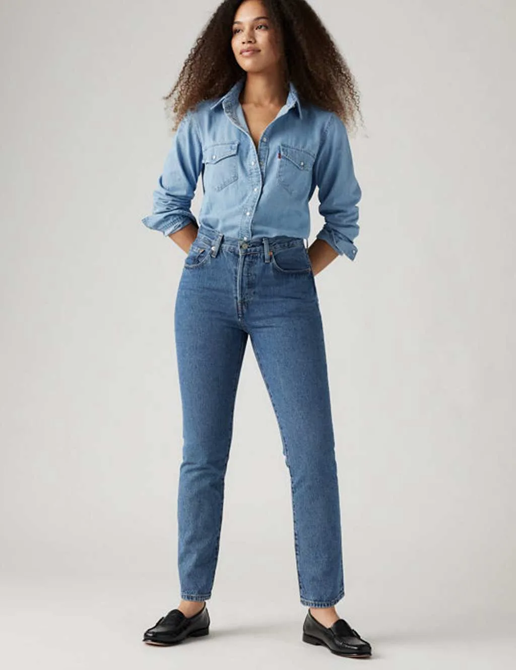 Straight Leg Jeans for Women Medium Blue Female - Levi's - FashionsVida