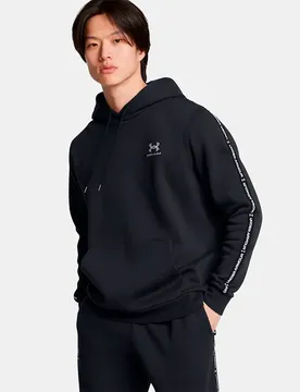 Sweat à Capuche Icon Fleece Taping Black / White L