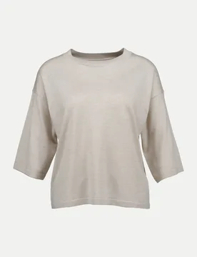 Insieme Kurzarm Pullover Beige 42 - Insieme - FashionsVida