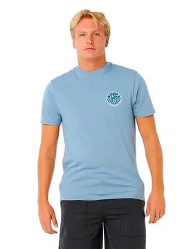 T-shirt à Manches Courtes Wettie Passage Icon Faded Denim S - Rip curl - FashionsVida