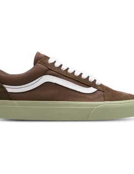 Old Skool Herren Sneaker - Braun - Größe 42.5 - Leder, Textil Brown 42.5 - Vans - FashionsVida