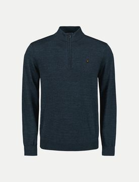Pullover mit Reißverschlusskragen Blau XL
