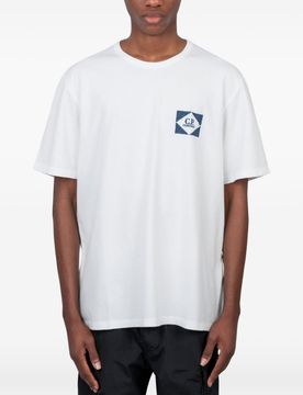 T-shirt bianco uomo stampa posteriore