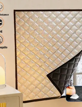 Cortinas cálidas, con aislamiento de frío y calor, pantallas de ventana, filtro solar, aislamiento acústico, cortinas cálidas de doble grosor - Shein - FashionsVida