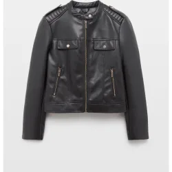 Biker de mujer efecto piel