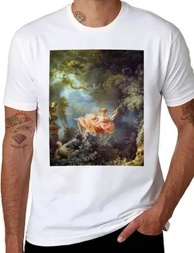 Jean-Honoré Fragonard - The Swing T-Shirt black cotton t-shirt plain for man package t shirts for man slim fit T-Shirt - Aliexpress - FashionsVida
