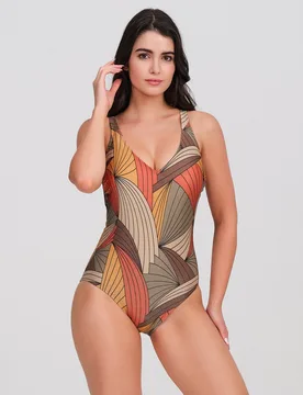 Bañador mujer escote pico tejido lúrex - Carey - FashionsVida