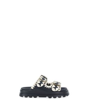 MOU Ciabatte in pelle NERO 36