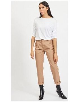 Langarmshirt Scoop Top O Neck - White Eu S;Eu L Female