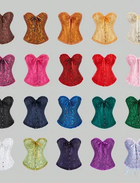 Top Corsé Elegante de Estilo Vintage de Corte con Botones Delanteros, Cordones Traseros, Cinturilla con Ballenas, Adecuado para Boda, Fiesta, Atuendo - Shein - FashionsVida