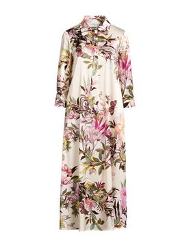 Vestido midi Mujer Marfil 40 Mujer