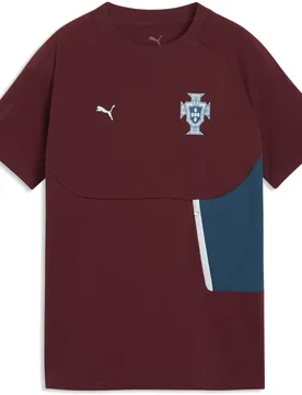 T-shirt Manches Courtes Junior Voyage Portugal 25/26 Tech Ruby Shimmer / Ocean Tropic 13-14 Années unisex - Puma - FashionsVida