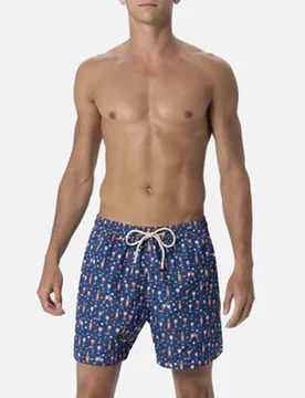 Boxer mare blu con stampa spritz - MC2 SAINT BARTH - FashionsVida