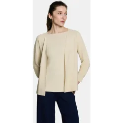 Chaqueta de mujer manga 3-4, punto ottoman doble
