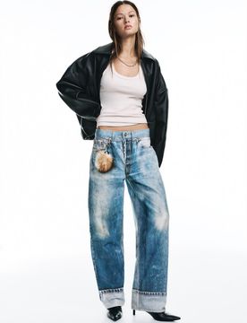 Jeans Baggy Con Stampa