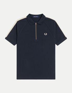 Poloshirt Cable Taped Blau XXL
