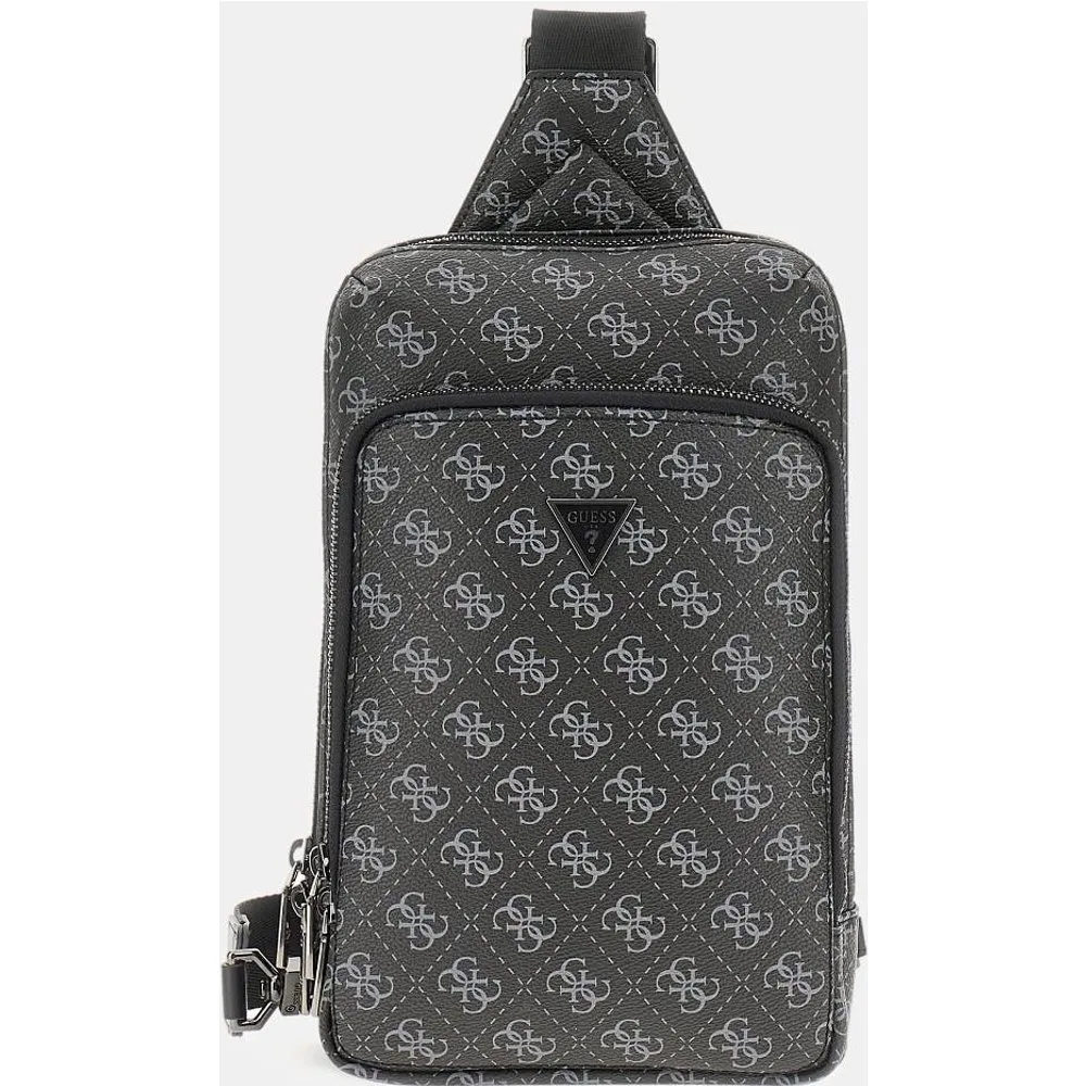 Bandolera de hombre tipo crossover de formato vertical con estructura alargada - Guess - FashionsVida