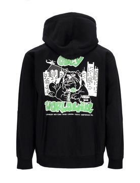 Felpa Cappuccio Zip Uomo City Watch Dog Premium Zip Hooded Fleece Black