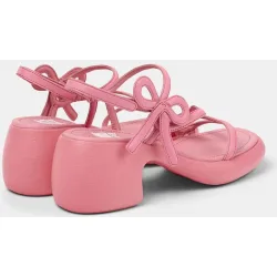 Sandalias de tacón de mujer de piel thelma twins