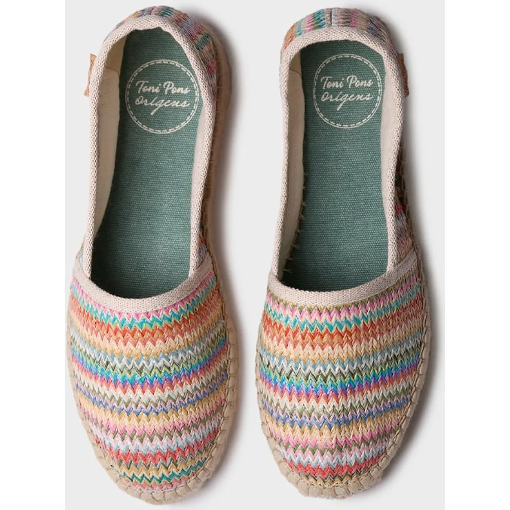 Alpargatas planas de mujer de rafia en - Toni Pons - FashionsVida