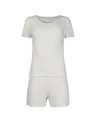 Pyjama AJOURÉ ivory creme 40 damen