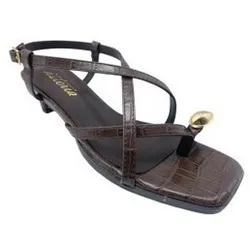 Keilabsatzsandalen 1094 Braune Damensandale 41