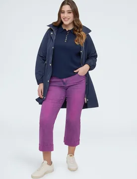Vaqueros de mujer kick flare lavado desgastado - Fiorella Rubino - FashionsVida
