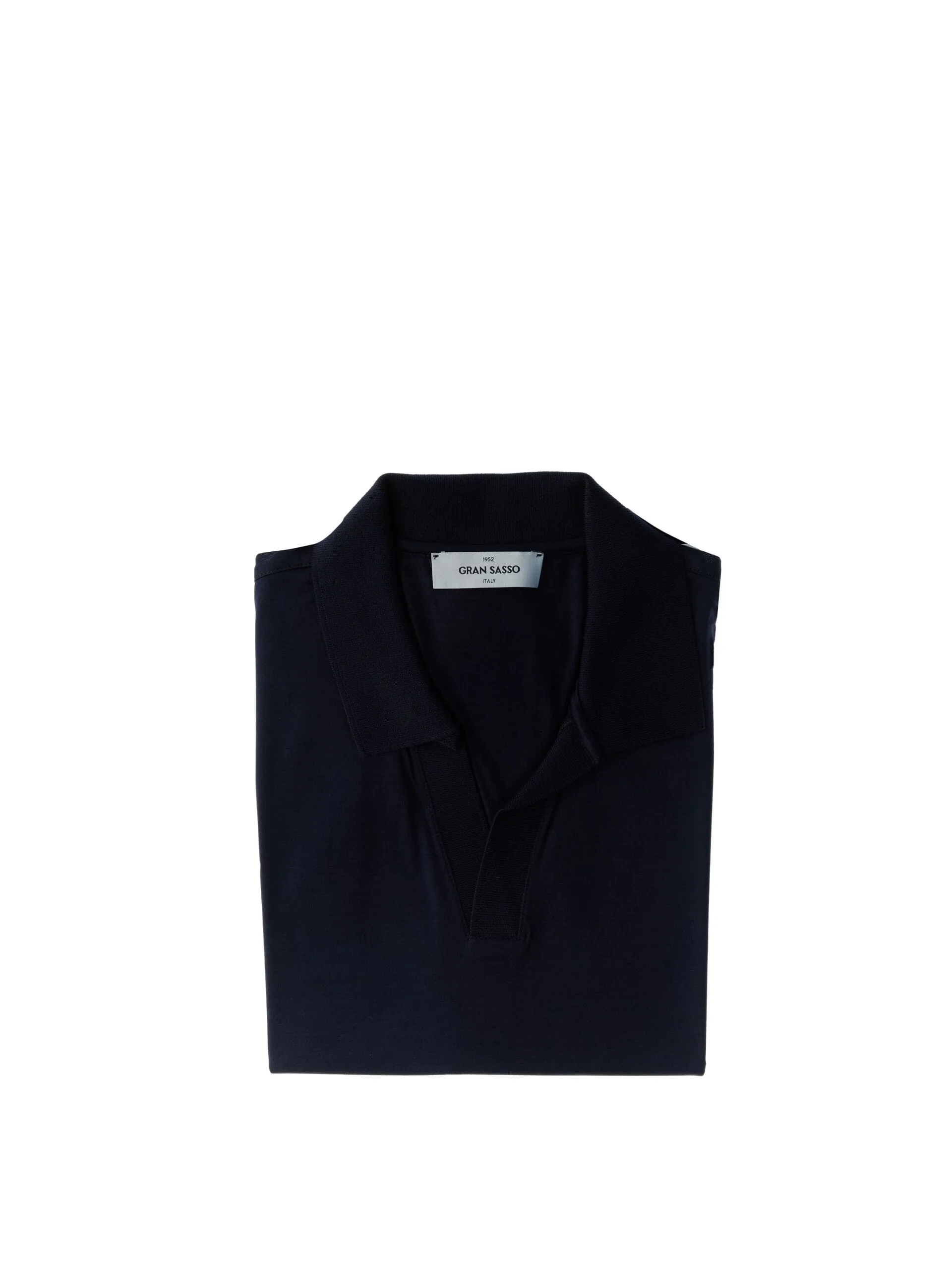 GRAN SASSO Polo in cotone NERO 50 - Gran Sasso - FashionsVida