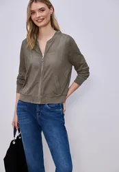 Blouson aus Velours Mesh mit Zipper female Beige