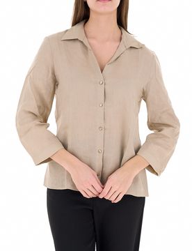Camicia in lino BEIGE 42