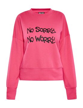 ROCKEASY Sudadera rosa / negro