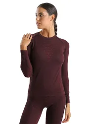 Camiseta interior de mujer Fusyon Biotech Merino rojo oscuro XS
