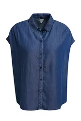 SLEEVELESS SHIRT BLOUSE WITH PLACKE female