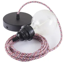 Cables Lampe Suspendue Pendel Pour Abat-jour Rx00 Pixel 50 Cm Fuchsia / Black One Size