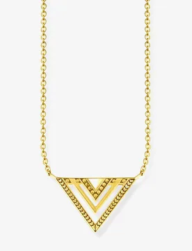 Women's Gold Plated Africa Triangle Necklace KE1568-413-39-L45V - Gold - Size: One Size - Thomas sabo - FashionsVida