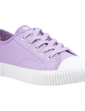 Freya Canvas Textile Womens Lilac Trainers - Size Uk 4 - Hush puppies - FashionsVida