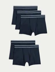 Pack Cotton with Stretch Trunks (5-16 Yrs) Navy male
