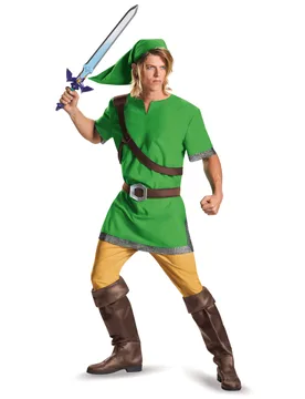 Link-Kostüm für Damen und Herren Faschingskostüm grün-braun - unisex - KARNEVAL-MEGASTORE - FashionsVida