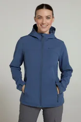 Exodus Womens Water Resistant Softshell Jacket - Blue - Blue - Size: 10