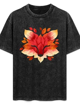 Fox of leaves T-Shirt Plus Size Non-Shrink T-Shirt - Aliexpress - FashionsVida