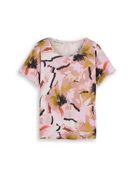 T-shirt slub jersey wide crew female