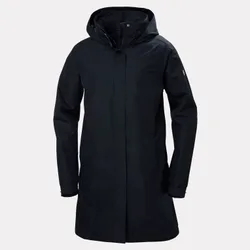 Women's Aden Long Rain Coat Navy S - Navy Blue - Female